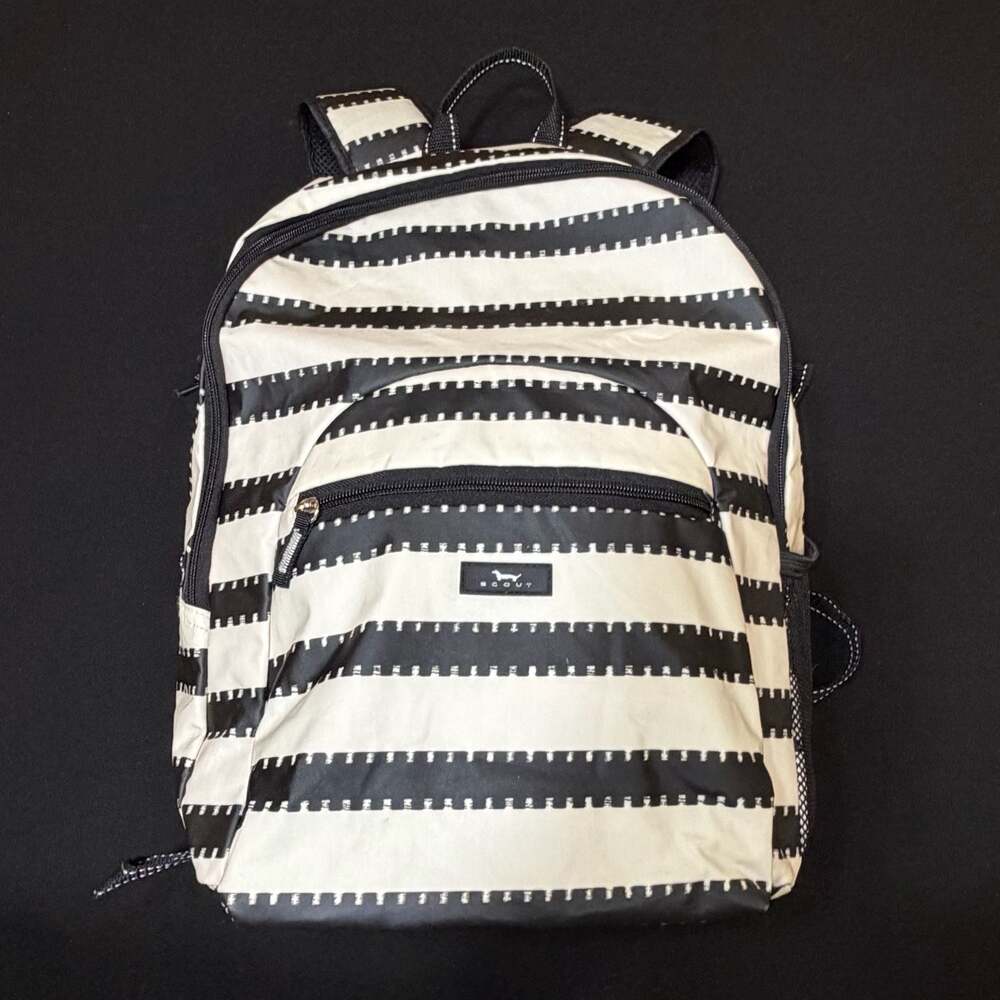 Scout Pack Leader Black & WhiteStriped Nylon Lightweight Backpack
